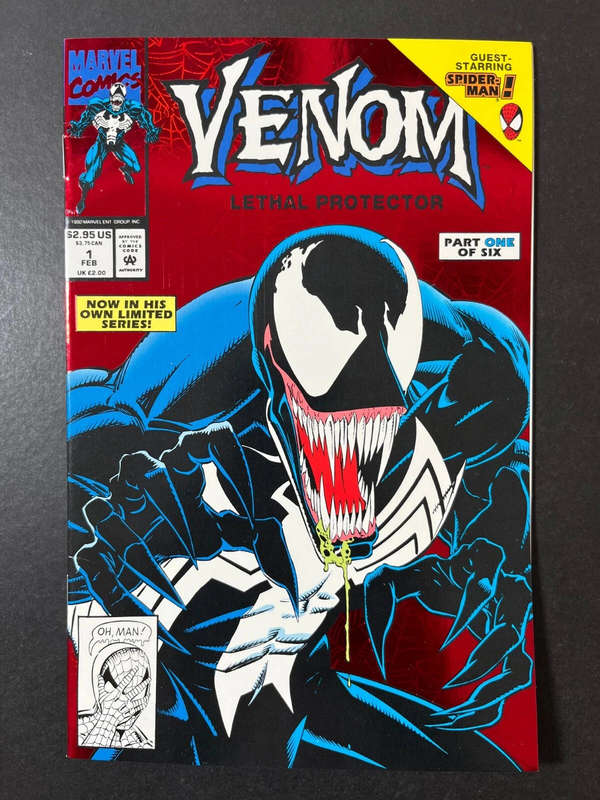 Venom Lethal Protector 1, Red Foil Cover, Mark Bagley, NM+