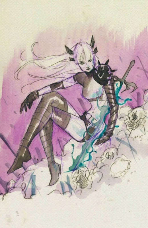 X of Swords Creation #1 Peach Momoko NYCC Virgin Sketch Exclusive Magik - VF/NM