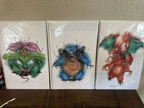 Venomized Pokemon - Gorkem Demir - Charizard, Blastoise, Venusaur c2e2 Exclusive, Artist Alley Co...