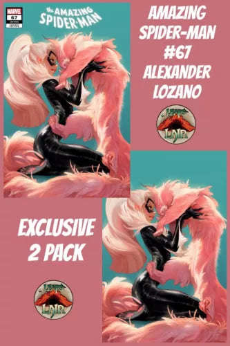 Amazing Spider-Man 67, Alexander Lozano Set, Black Cat, NM