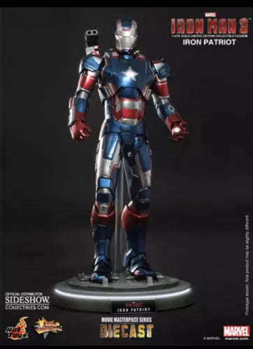 Hot Toys Iron Man Iron Patriot, Die Cast, Previously Displayed, MINT in BOX