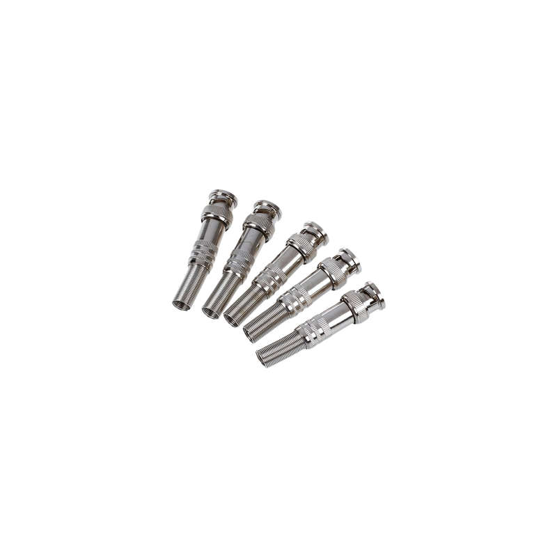 Twist Spring BNC Coaxial Connecter CCTV Camera - 5 Pack