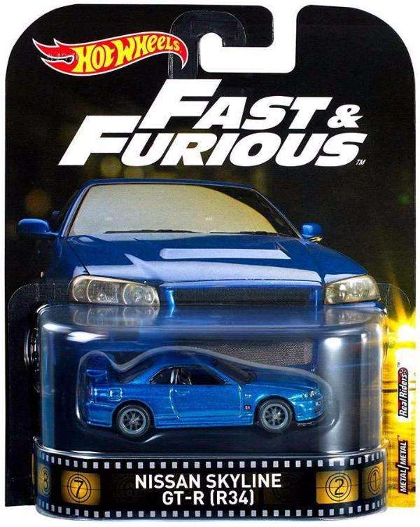 Hot Wheels Fast & Furious Nissan Skyline GT-R [R34] Diecast Car