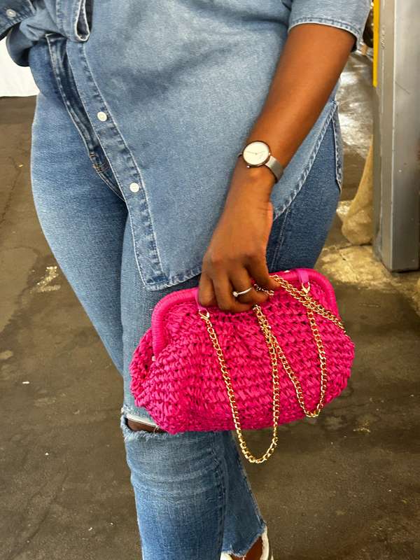 Straw Clutch bag