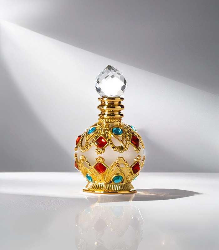 Perfume Bottle Round Beaded (12ml)