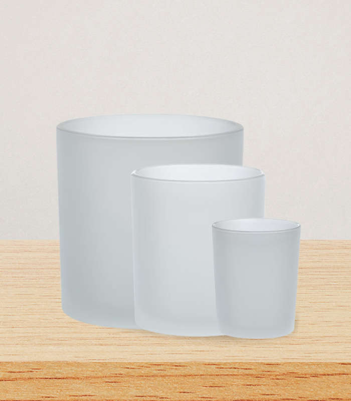 Candle Glass Jar - Frosted