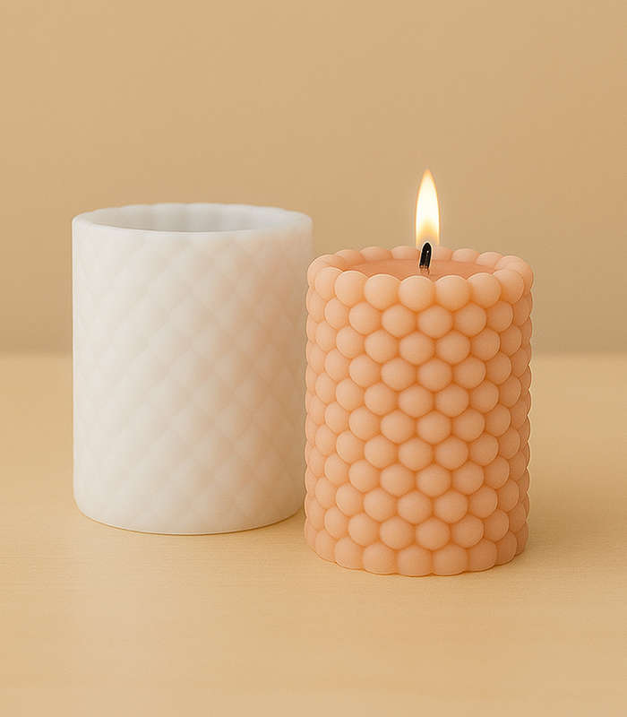 Silicone Mould - Cylindrical Bubbles