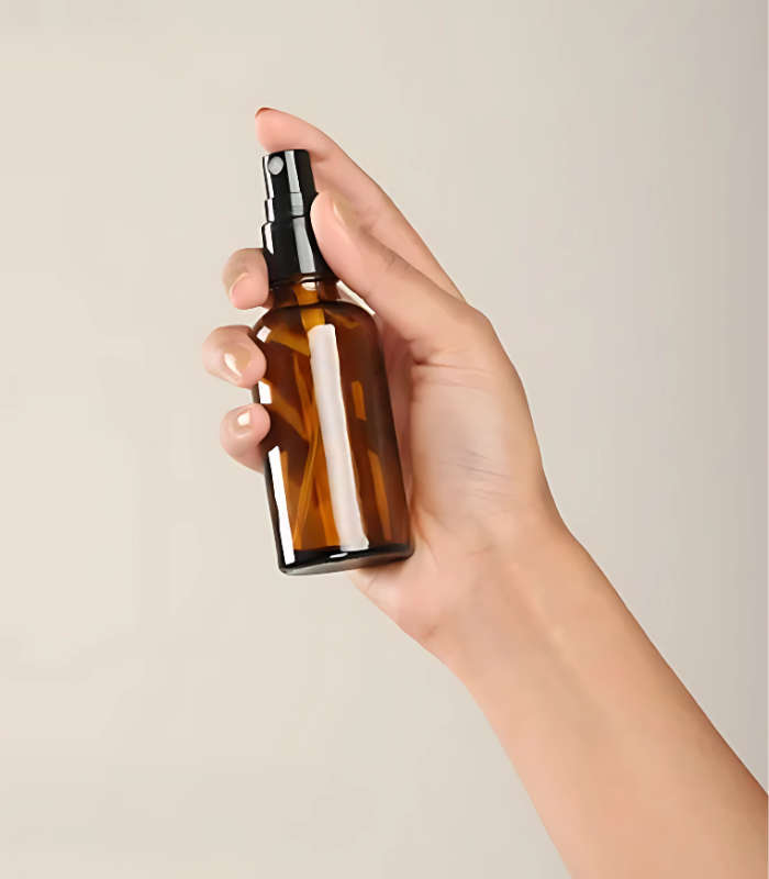 Mist Sprayer with Amber Glass Bottle