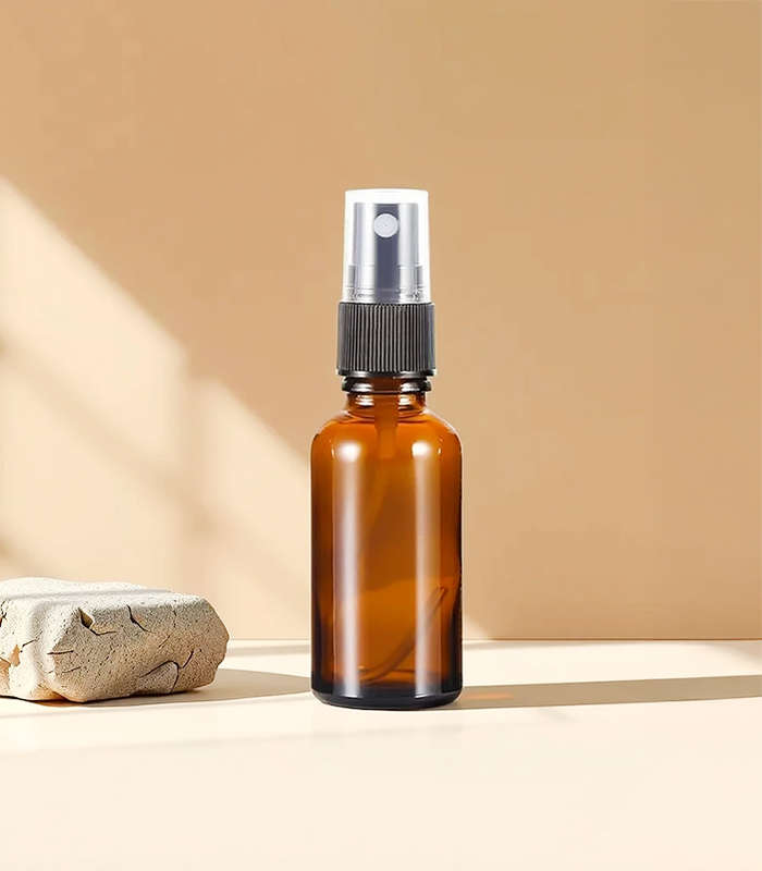 Mist Sprayer with Amber Glass Bottle