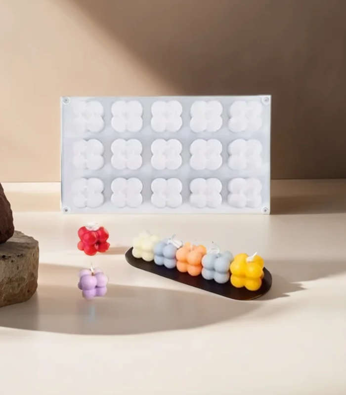 Silicone Candle Mould - Bubbles (15 Cavity)