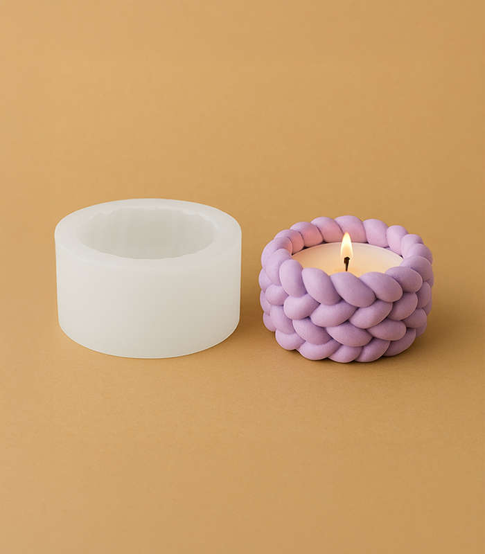 Silicone Mould - Rope Candle Holder