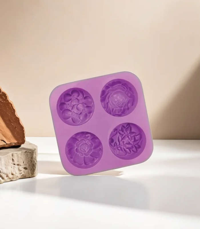 Silicone Soap Mould - Four Kinds of Flowers