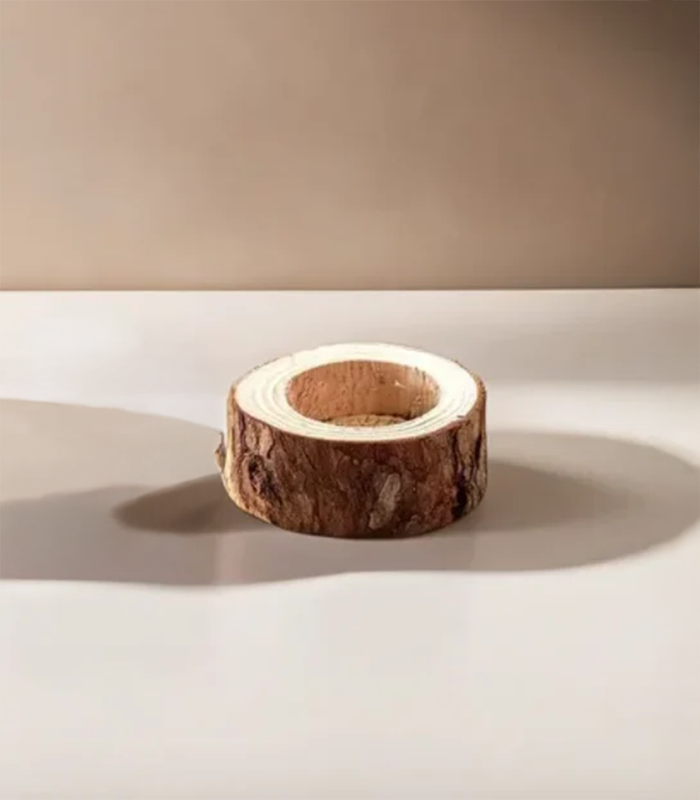 Tea Light Candle Holder - Wood