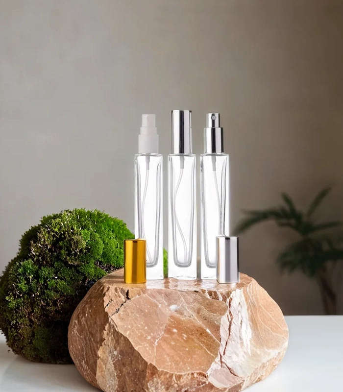 Perfume Bottle Rectangle Clear - Glass