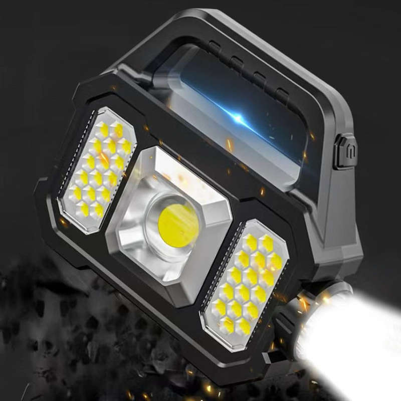 Solar Charging Lamp Solar LED COB Camping Flashlight USB Rechargeable with Powerbank 2205A