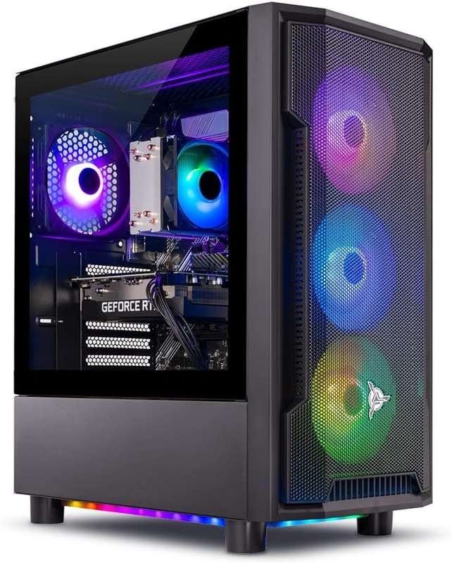 Rosa Tech Shadow Gaming PC, Intel i5 13400F 2.5 GHz (4.6GHz Turbo Boost), NVIDIA RTX 4060 8GB GDD...