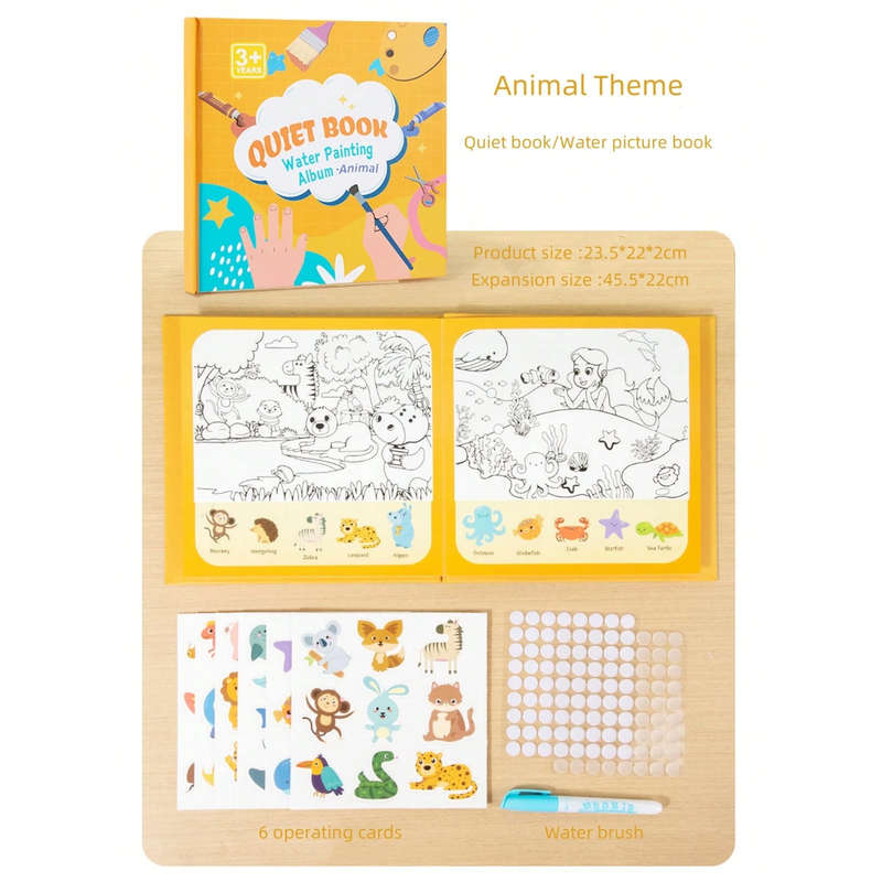Montessori Quiet Book Traffic Animal Theme Early Education Kindergarten