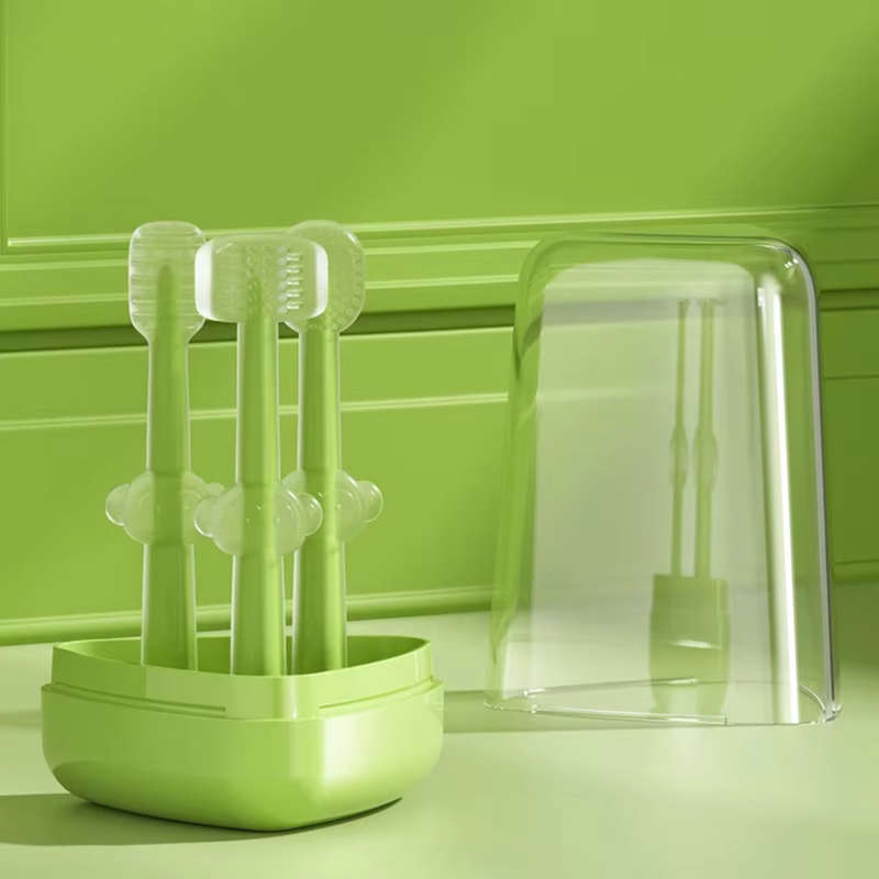 Baby Toddler Newborn Toothbrush Tongue Cleaner Tooth Scrubber 3 Pieces Set