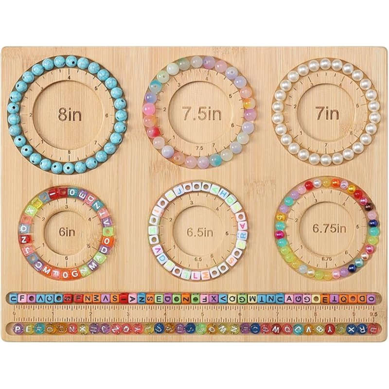 Bamboo Bead Board Bracelet Jewelry Making Design Kit DIY Women Girls Youth