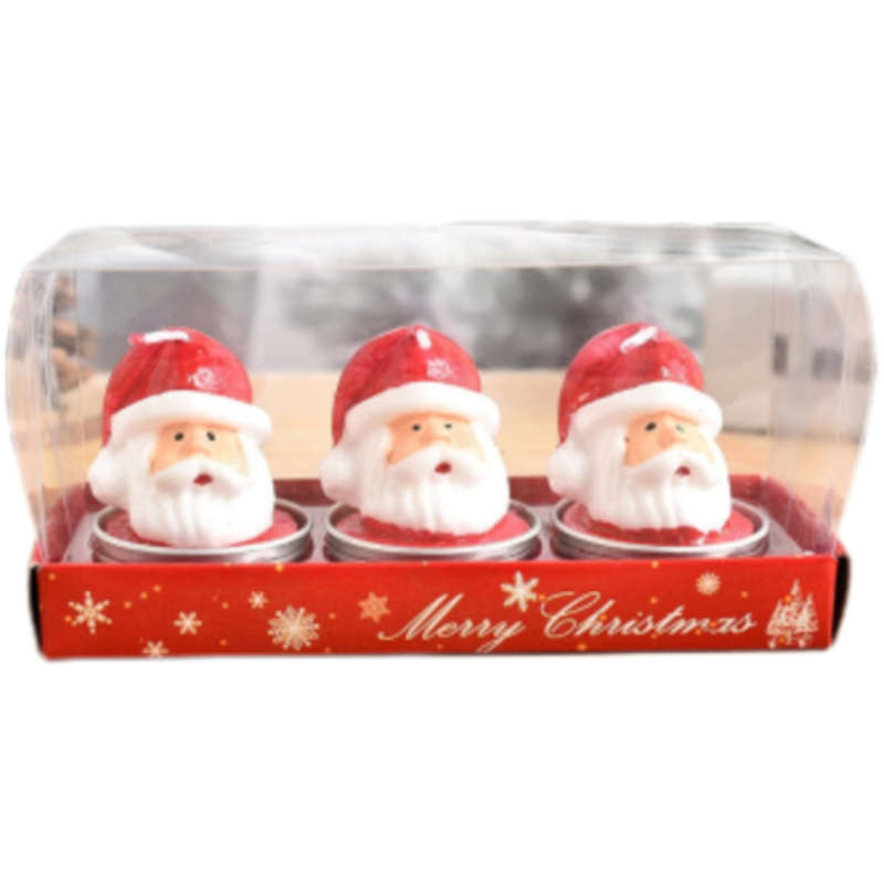 Scented Santa Candles for Christmas and Wedding Party - Pack of 3 Candles