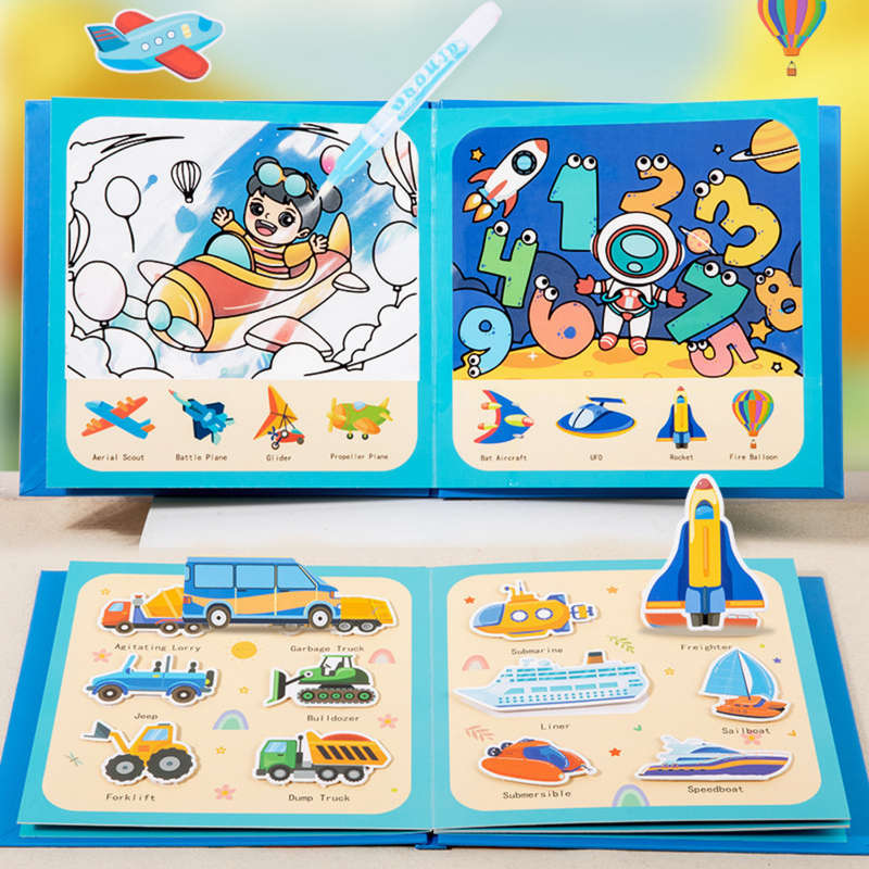 Montessori Quiet Book Traffic Animal Theme Early Education Kindergarten