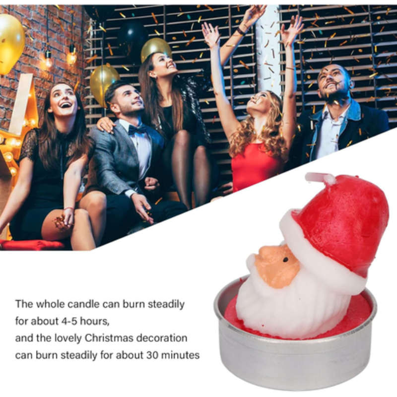 Scented Santa Candles for Christmas and Wedding Party - Pack of 3 Candles