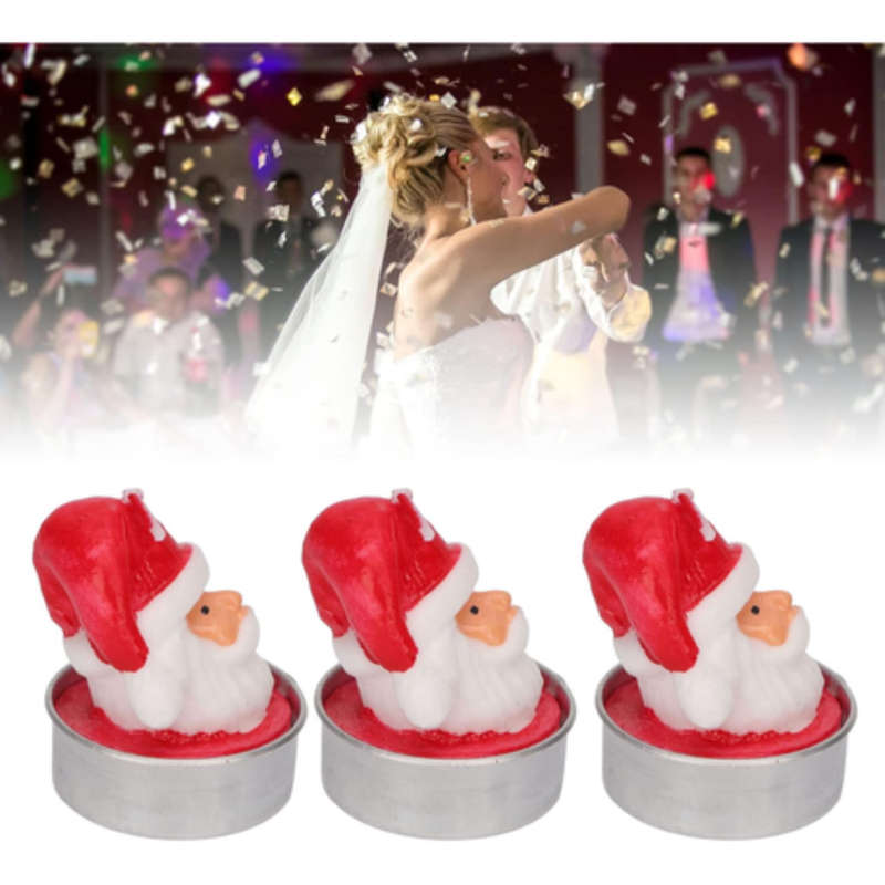 Scented Santa Candles for Christmas and Wedding Party - Pack of 3 Candles