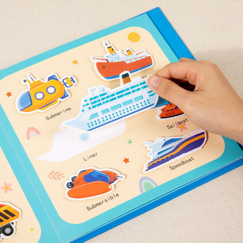 Montessori Quiet Book Traffic Animal Theme Early Education Kindergarten