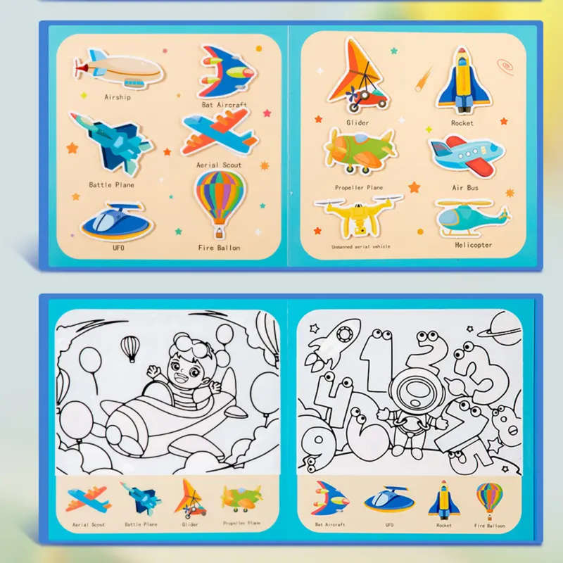 Montessori Quiet Book Traffic Animal Theme Early Education Kindergarten