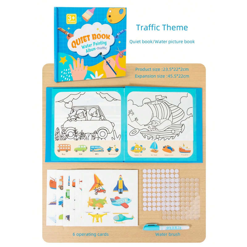 Montessori Quiet Book Traffic Animal Theme Early Education Kindergarten