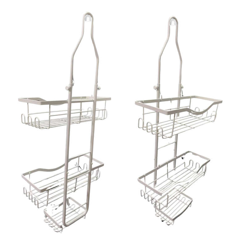 Shower Caddy Organizer Adjustable Height Rustproof With Soap Holder