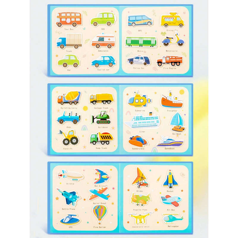 Montessori Quiet Book Traffic Animal Theme Early Education Kindergarten
