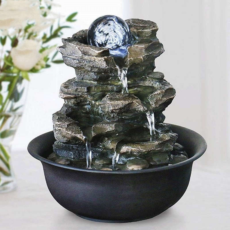 Spinning Rock Tabletop Water Fountain