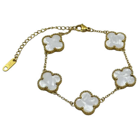Luxury Clover Leaf Bracelet Fashion Jewelry Girls Women Romantic Gift - BLACK