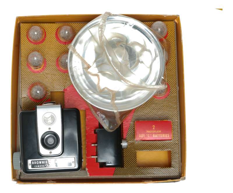 Kodak Brownie Hawkeye Flash Model Film Camera with Kodalite