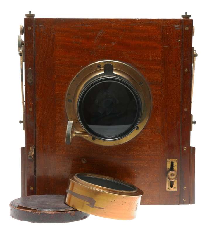 Cabinet No.3 Brass Petzval 8x10 lens Ross wooden camera