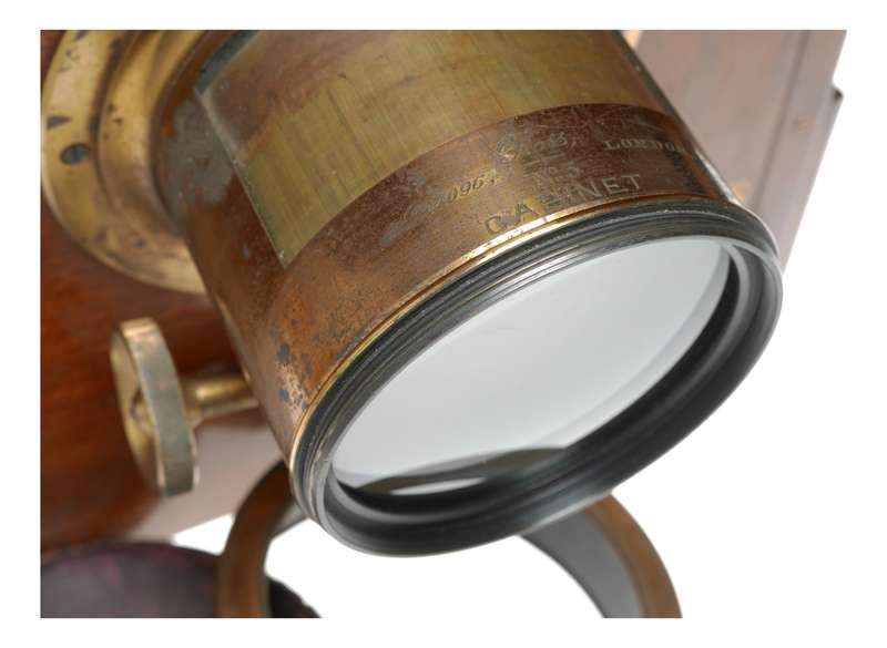 Cabinet No.3 Brass Petzval 8x10 lens Ross wooden camera