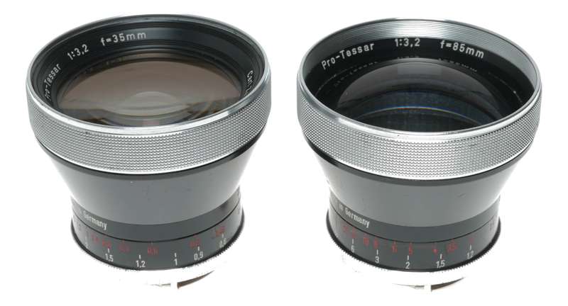 Contax Carl Zeiss Tessar 3.2/35mm f/3.5 and 85mm Set