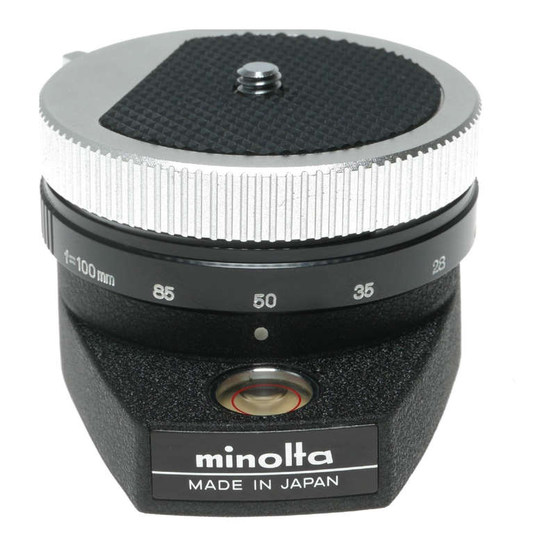 Minolta tripod quick release panoramic adapter level bubble