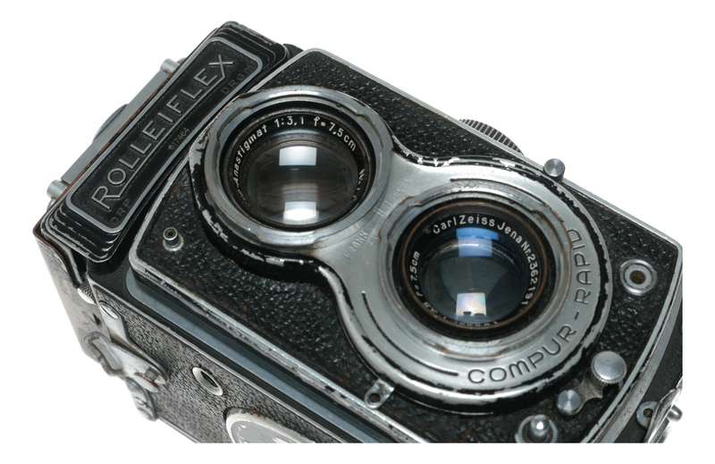 Rolleiflex TLR Camera Carl Zeiss Tessar 75mm f/3.5 Lens