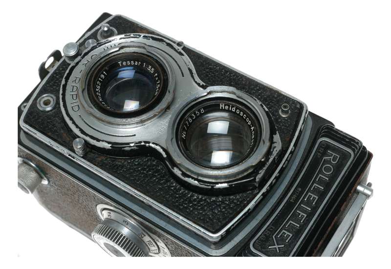 Rolleiflex TLR Camera Carl Zeiss Tessar 75mm f/3.5 Lens