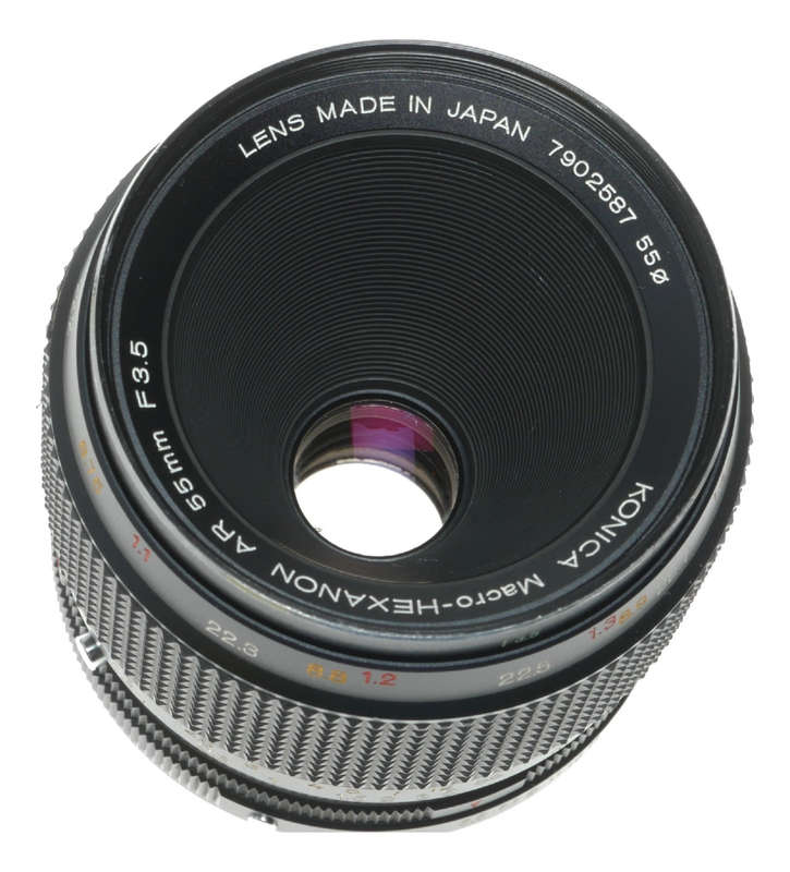 Konica Macro-HEXANON AR 55mm f/3.5 Camera Lens Made in Japan