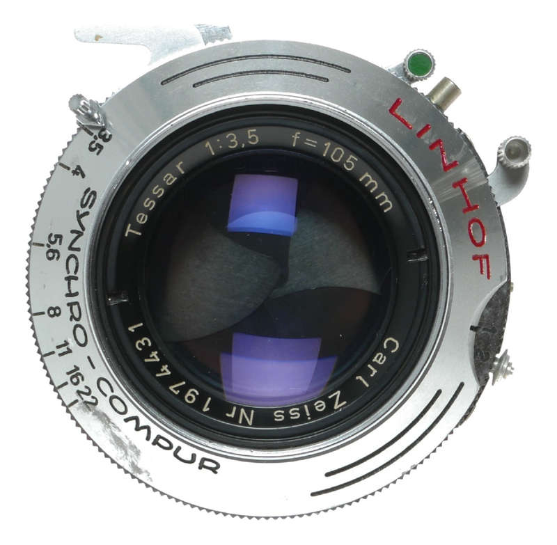 Carl Zeiss Tessar 105mm f/3.5 Camera Lens Linhof Compur