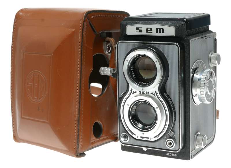 Berthiot Flor 75mm f/3.5 Lens for SEM TLR Camera