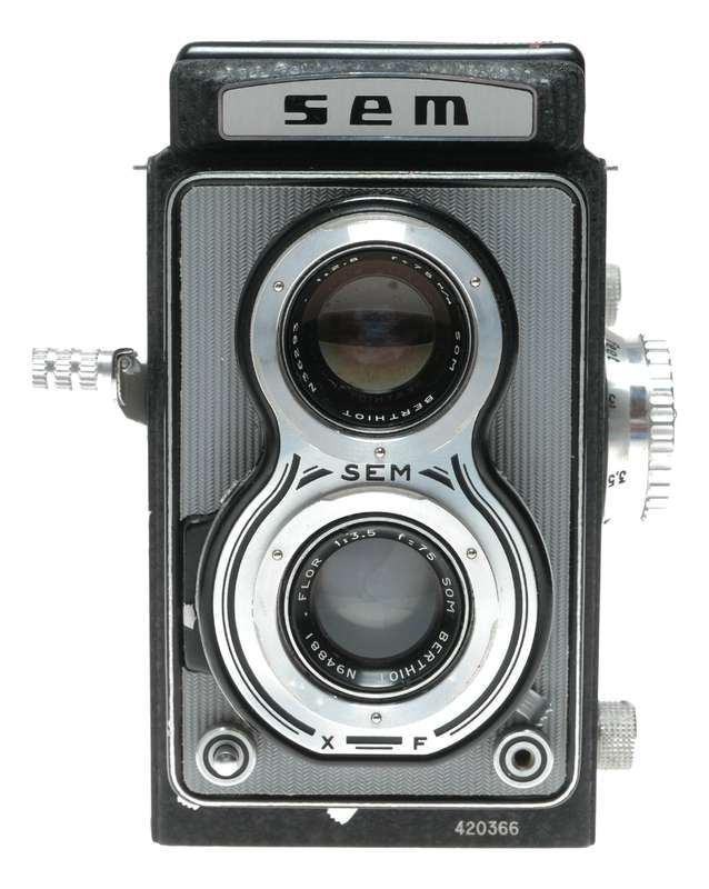 Berthiot Flor 75mm f/3.5 Lens for SEM TLR Camera