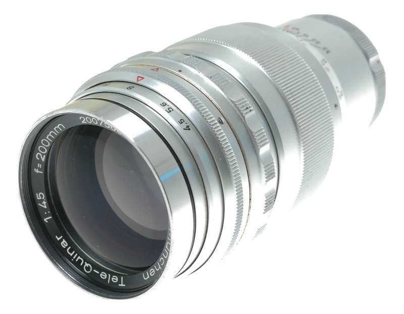 Steinheil Tele - Quinar 200mm f/4.5 Telephoto Lens from