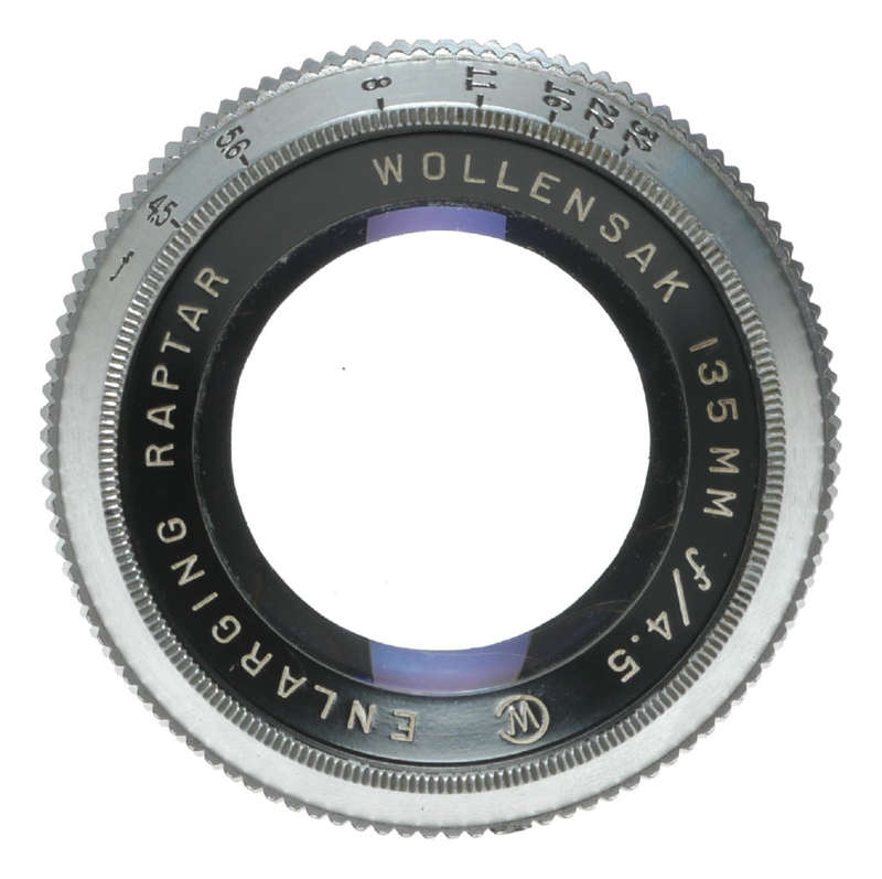 Wollensak 135mm f/4.5 Raptar Enlarging Lens, Chrome