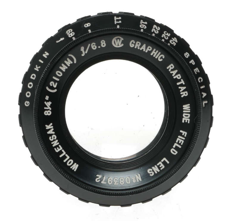 Wollensak 8.25 inch f/6.8 Graphic Raptar Wide Field Lens
