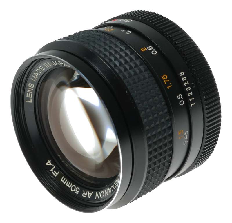 Konica Hexanon AR 50mm f/1.4 Camera Lens Made in Japan