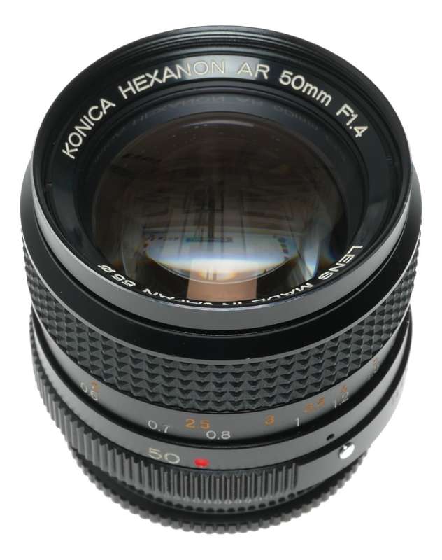 Konica Hexanon AR 50mm f/1.4 Camera Lens Made in Japan